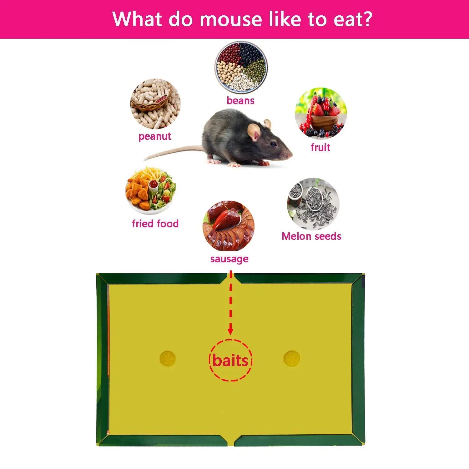 1/5/10pcs Mouse Board Sticky Mice Glue Trap High Effective Rodent Rat Bugs Catcher Pest Control Reject Non-toxic Eco-Friendly