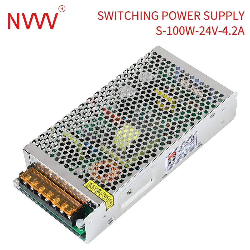 NVVV S-100W Power Supply Lighting Transformer Switching Adapter LED Driver DC 5V 12V 24V For Led Light CCTV 5V 20A Power Supply