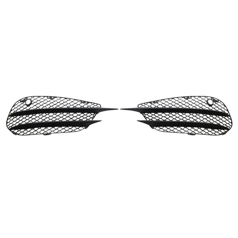 For Mercedes-Benz W205 C-Class C180 C200 C260 2015-2018 Set L+R Front Bumper Fog Lamp Grill Grille Insert Face Bar Cover