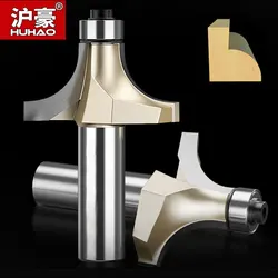 HUHAO Corner Round Over Router Bit with Bearing for Wood Woodworking Tool 2 Flute Endmill CNC End Mill Cutters