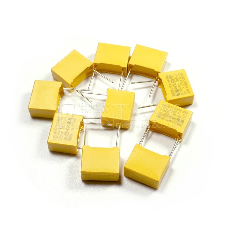 10pcs 470nF capacitor X2 capacitor 275VAC Pitch 15mm X2 Polypropylene film capacitor 0.47uF