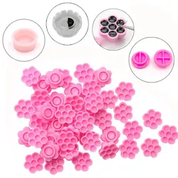 100Pcs False Eyelashes Blooming Cups Planting Grafting Rapid Bloom Sun Flower Glue Cup Fan Eyelash Extension Makeup Tools