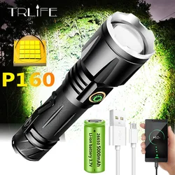 XHP160 16-Cores 50000000LM Powerful LED Flashlights 5000mAH Usb Rechargeable Tactical Lantern Zoom Torch use 26650/18650 Battery