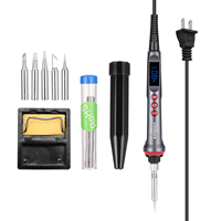 HANDSKIT 90W LED Digital Soldering Iron Set 110V/22V Adjustable Temperature Electric Soldering Iron 4 Wire Core Welding Tools