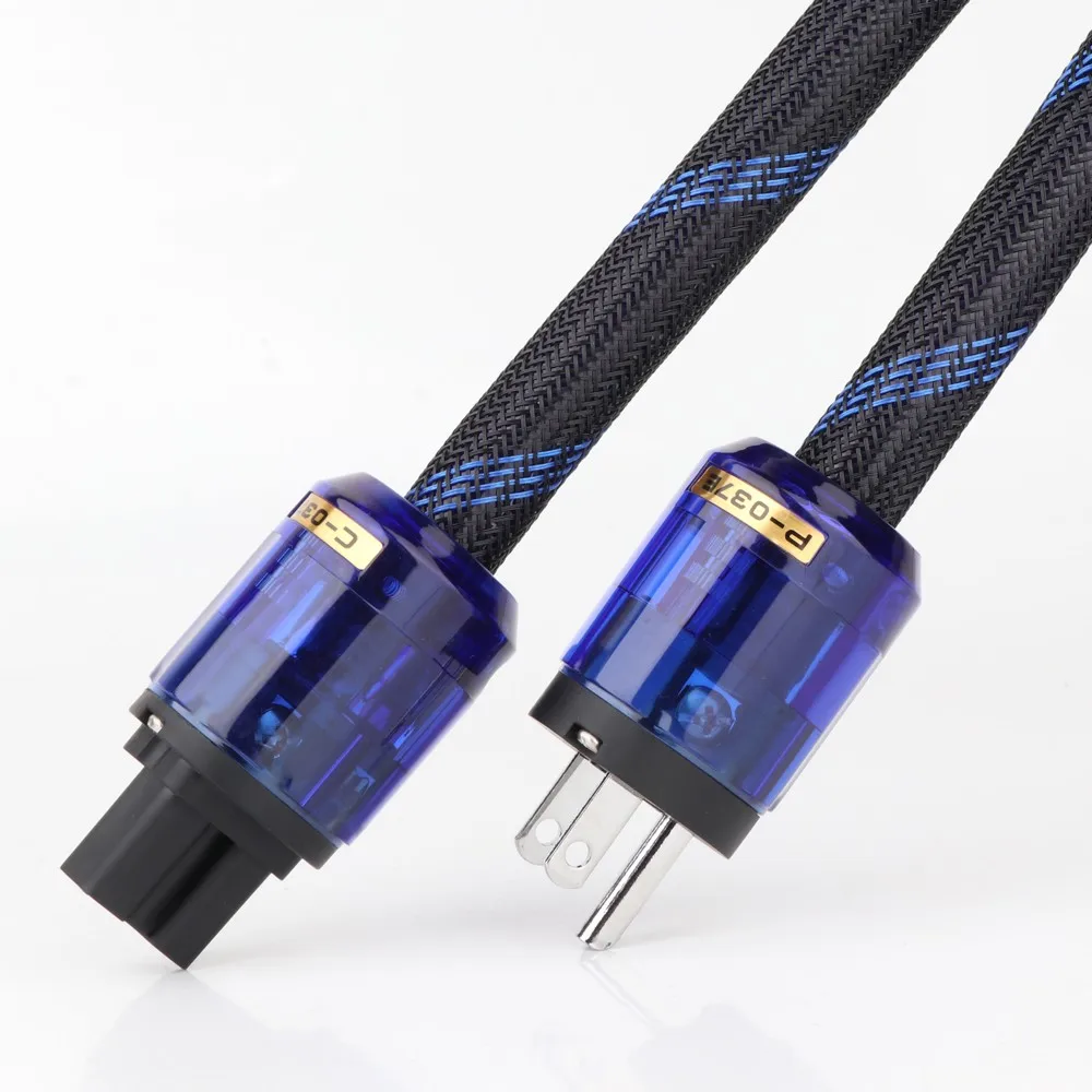 

HI-End 6N Copper Audio Grade US/Eu Schuko Power Cable With P037 /P037E Power Plug Cable HIFI