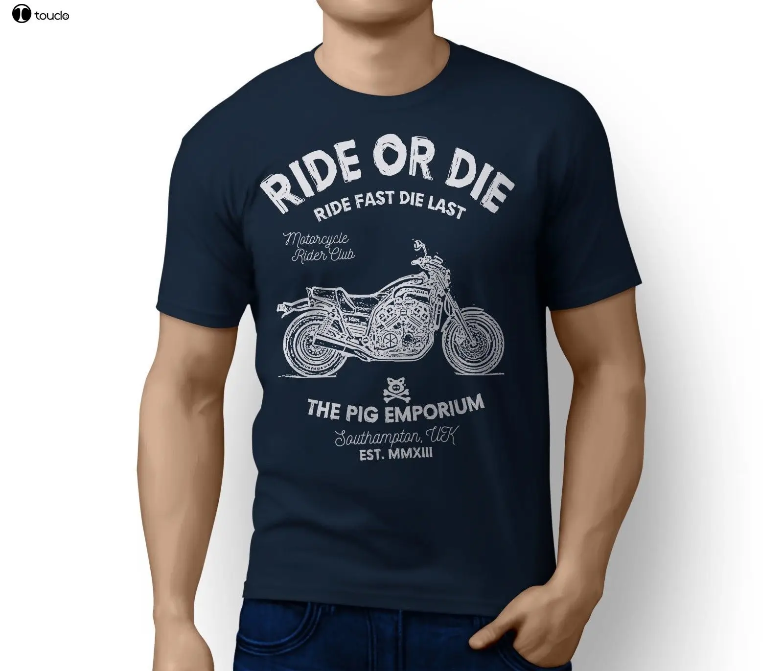 2019 Newest Fashion Ride or Die Japan Motorbike VMAX 1200 Full Power Beast Inspired Motorcycle Art T-shirt