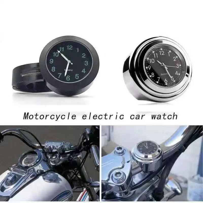 Universal Waterproof Watch Clock Bicycle Motorcycle Handlebar Silver Clock for Yamaha Yfz450 Yz125 Yz250 Yz85 Yz250F