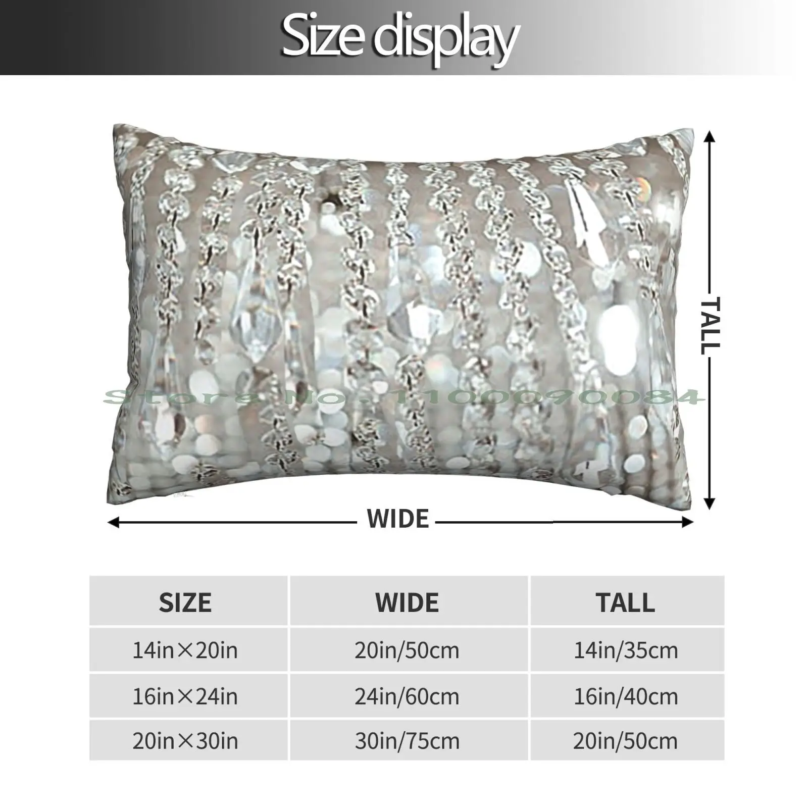 Chandelier Of Crystals And Light Pillow Case 20x30 50*75 Sofa Bedroom Crystals Light Glass Shiny Glam Sparkly Glimmer