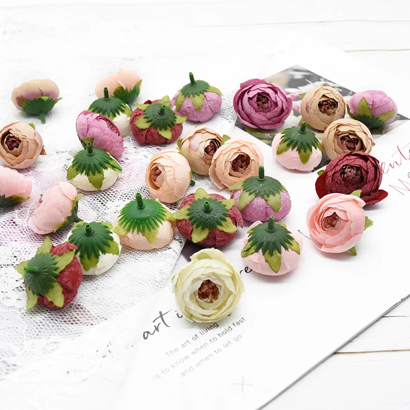 

10Pcs Artificial Mini Flowers Decorative Flower Wall Wedding Accessories Clearance Diy Gifts Box Artificial Flowers Scrapbooking