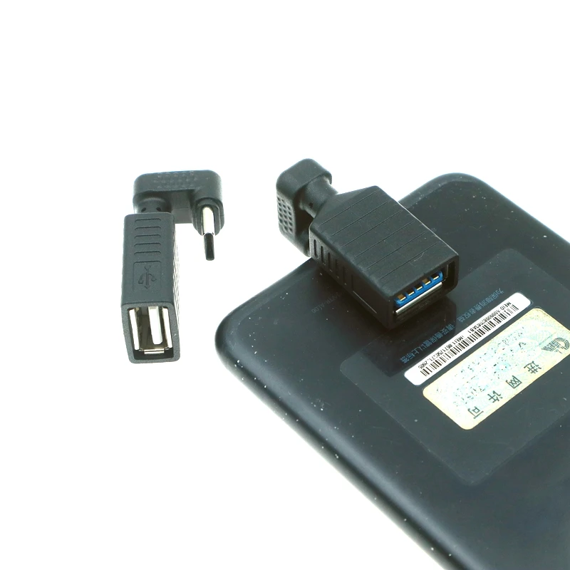 

High Speed 180 Degree U-shaped Type-C USB-C OTG to USB 3.0 Female Adapter for Mobile Phones, Tablets and Mobile Hard Drives