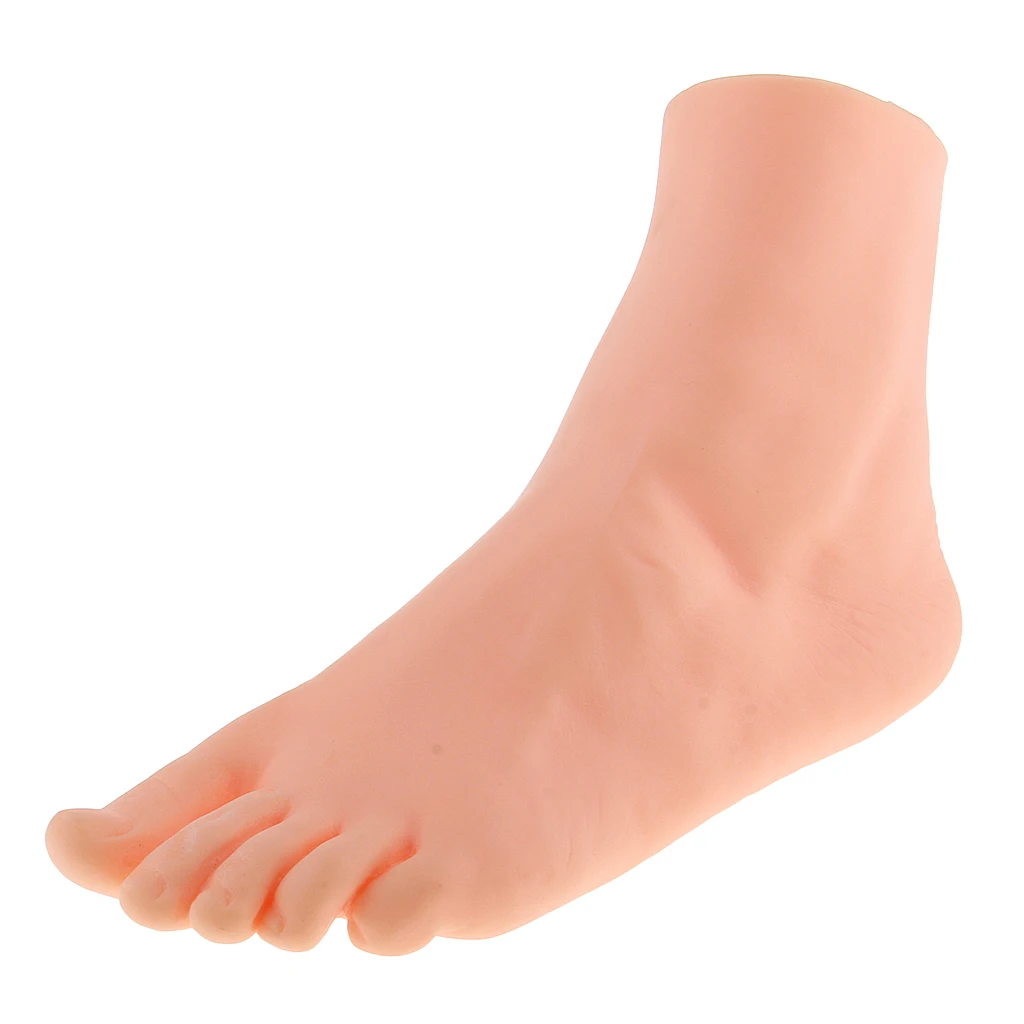 1 Piece Silicone Female Left Feet Mannequin Foot Model Socks Shoes Toe Rings Shop Retail Display