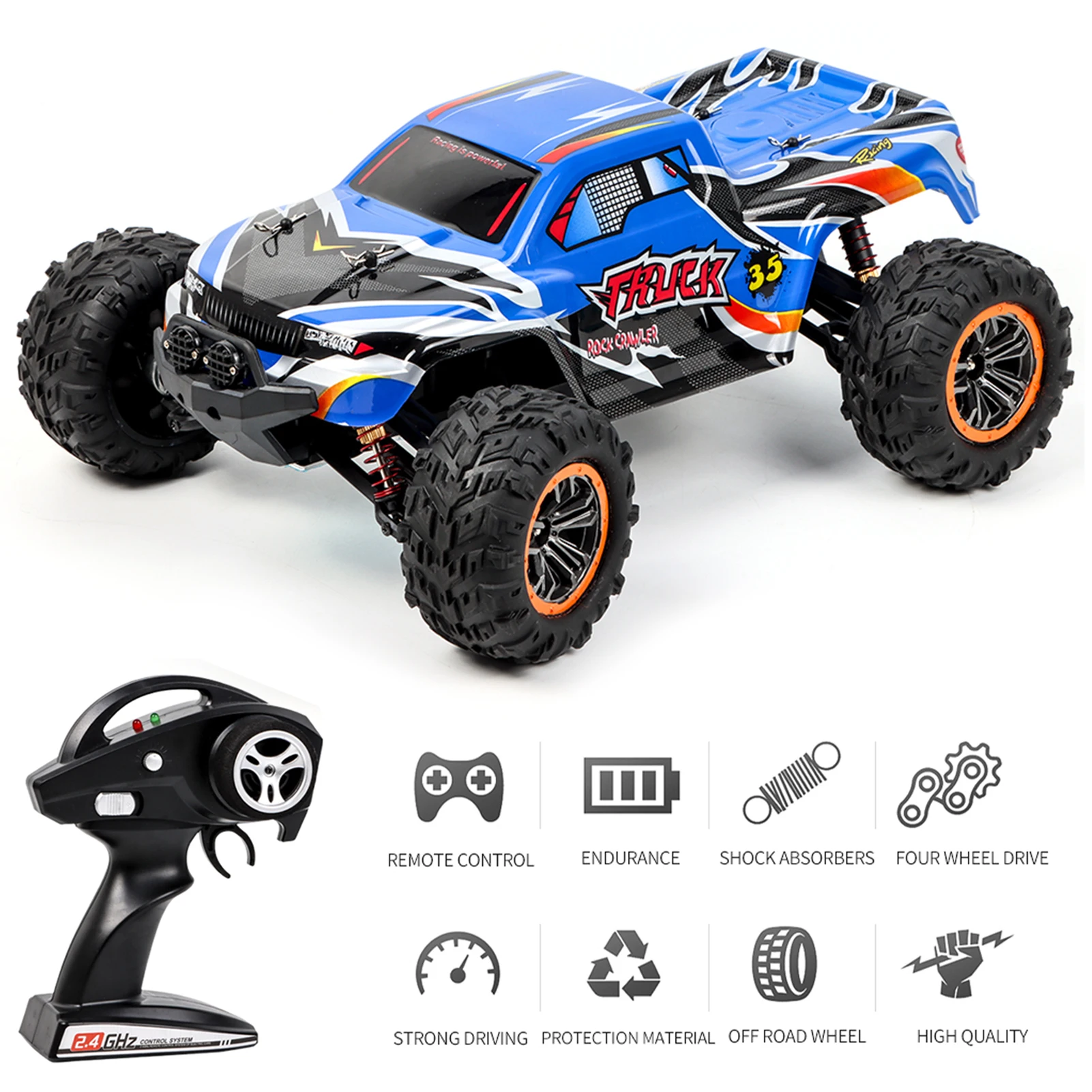 KELEIDI F-20 Off-Road Car 1/12 2.4GHz 4WD 35KM/H High Speed 390 Motor 200 Meters RC Racing Car Climbing Big Crawer