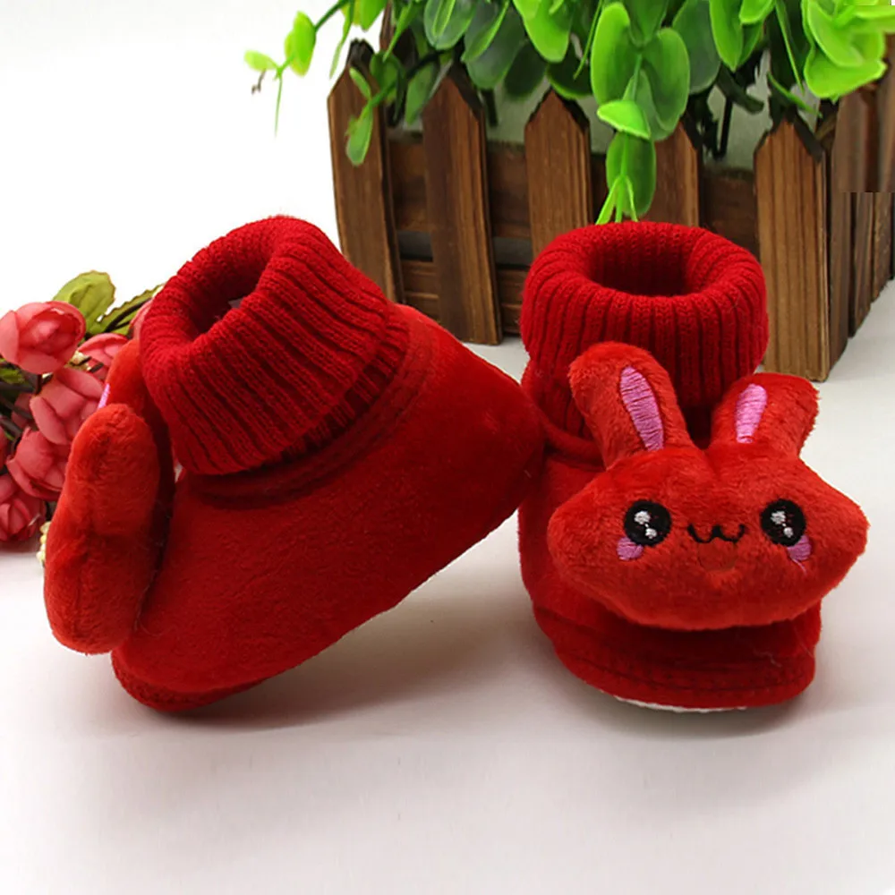 Toddler Infant Newborn Baby Cartoon Rabbit Shoes Soft Sole Prewalker Warm Shoes Bunny Booties Zapatillas Пинетки Для Малышей