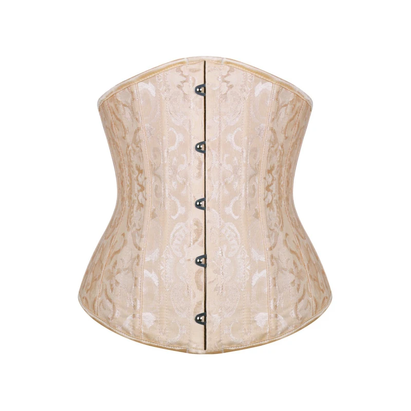 Burvogue Steel Bone Flora Underbust Corset Women Slimming Corset & Bustier Waist Control Corselets Lace Up Waist Trainer XXS-6XL