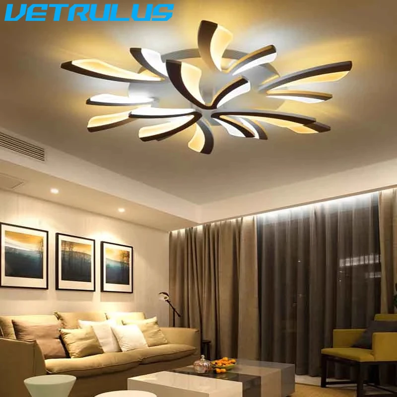 Modern Chandelier Smart Led Minimalist Dining Living Study Room Decor Branch Ceiling Lamp Hotel Indoor Lighting AC90-260 Fixture