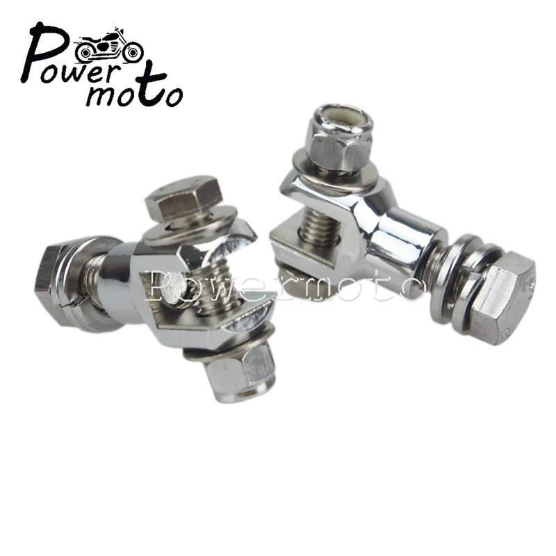 Universal Motorcycle Highway Pegs Pedal Bolt Mount Footpeg Clevis Clamp Footrest Adapter For Harley Custom Chopper Cafe Racer