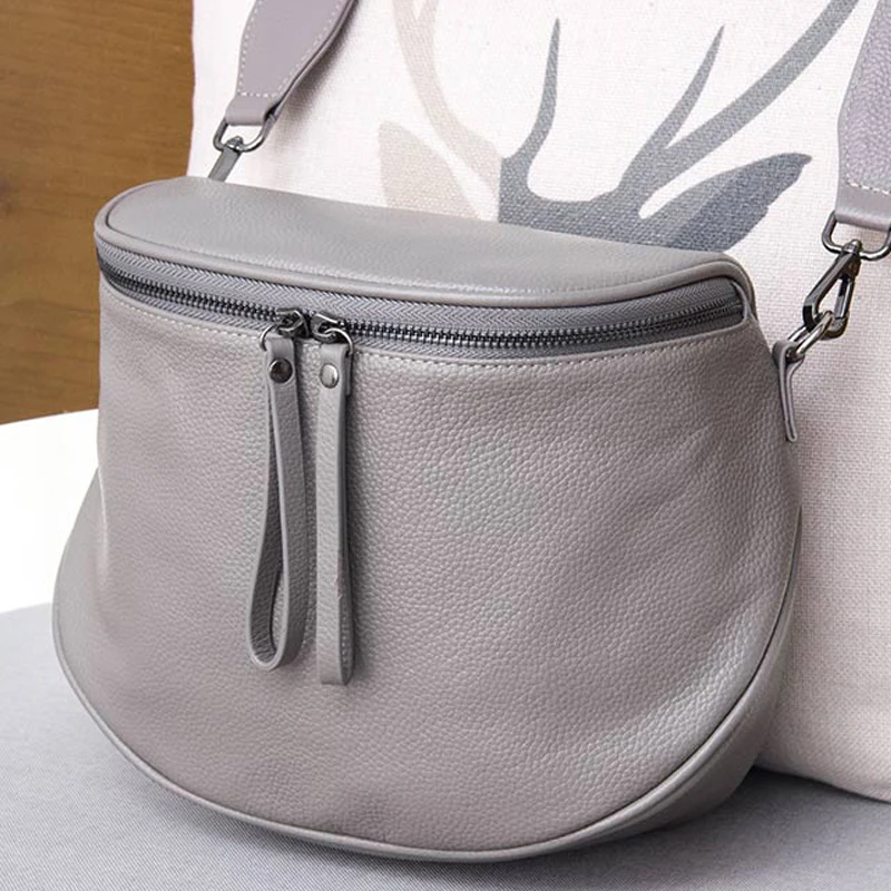 Arliwwi Fashion Women Handbag 100% Genuine Leather waist bag Lady Casual Tote Female Crossbody Messenger Purse Shoulder Bag G13