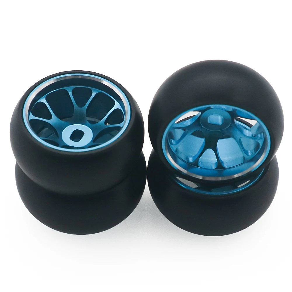 4pcs/set alloy wheel rim 10 spoke +drift tire for rc 1/28 Wltoy K969 K989 P929 rally kyosho mini-Z Q D hobby model car - view 3