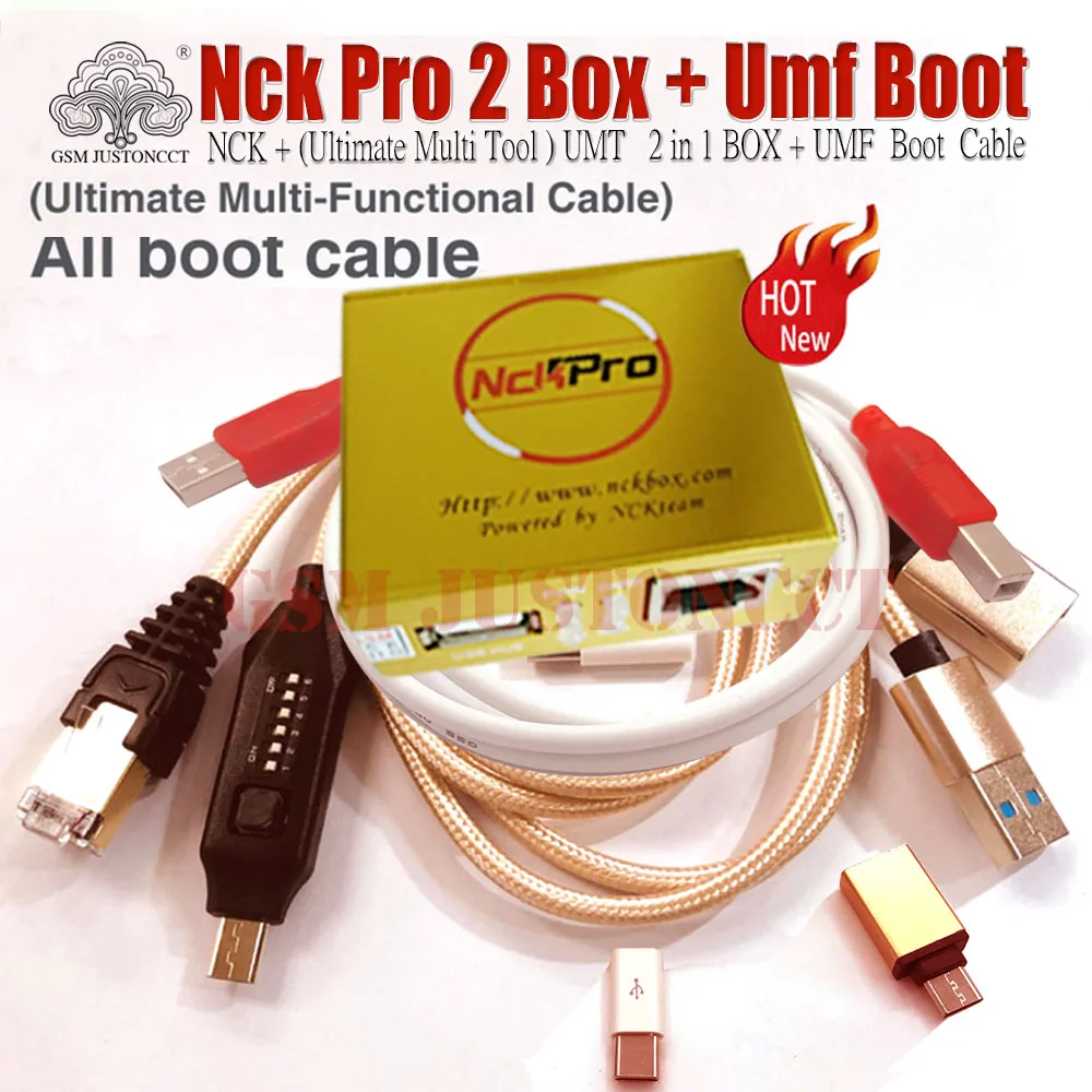 

2023 Newest Original NCK PRO BOX NCK Pro 2 box ( NCK + UMT 2 in 1 BOX ) + umf boot cables + A-B CABLE