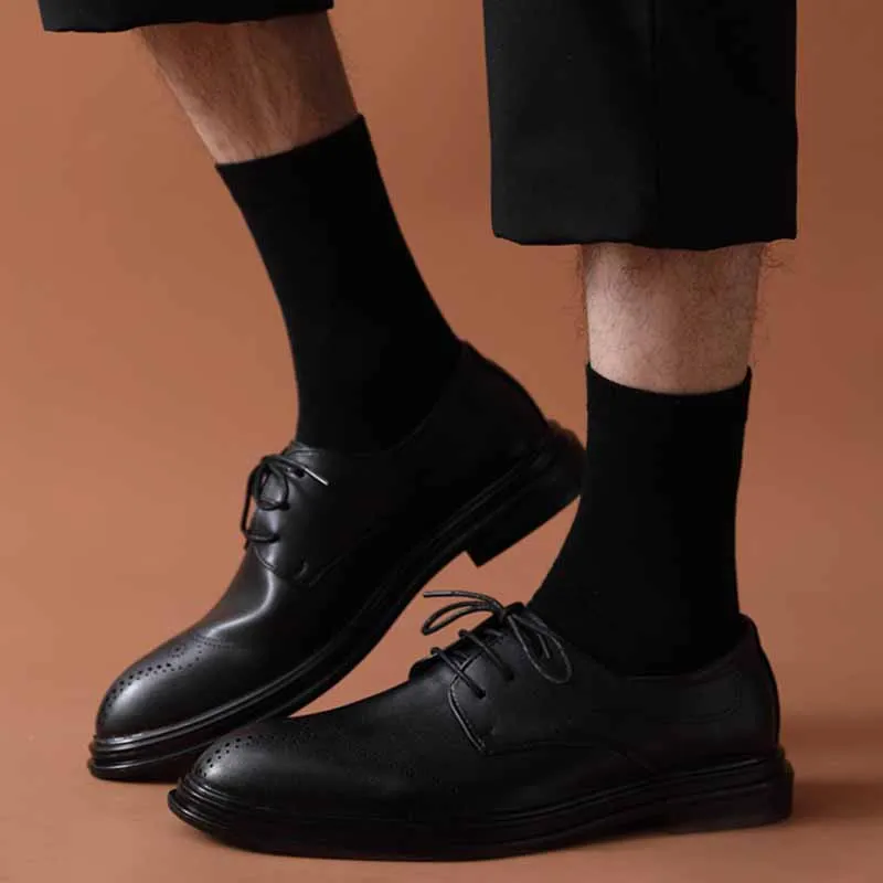 Alta qualidade casual masculino meias de negócios algodão dos homens preto branco meias longas roupas masculinas plus size 42-48 sokken sox oversize meia