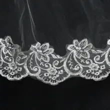 3M Lace Edge Wedding Veil Ivory Red White #4