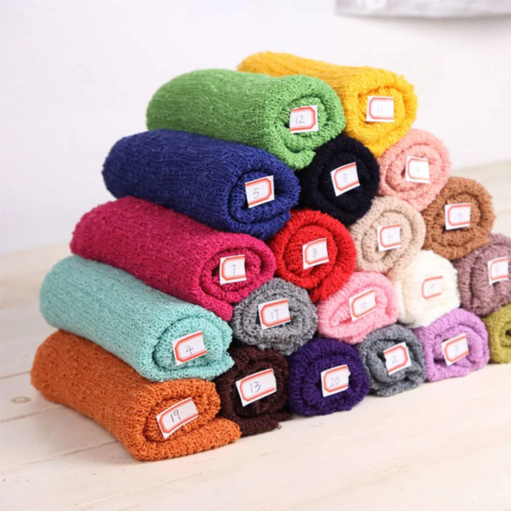 40X150cm Soft Baby Blankets Photography Props Wraps Stretch Knit Wrap Newborn Photo Wraps