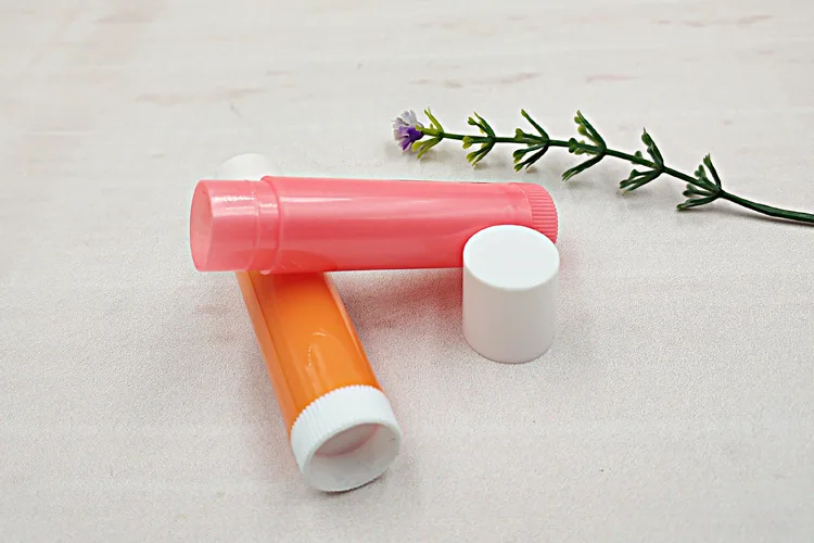 200PCS/LOT 5ML Empty Lipstick Tube,White+rose cap Makeup Lip Gloss Container,Sample Cosmetic Lip Balm Sub-bottling HZ19