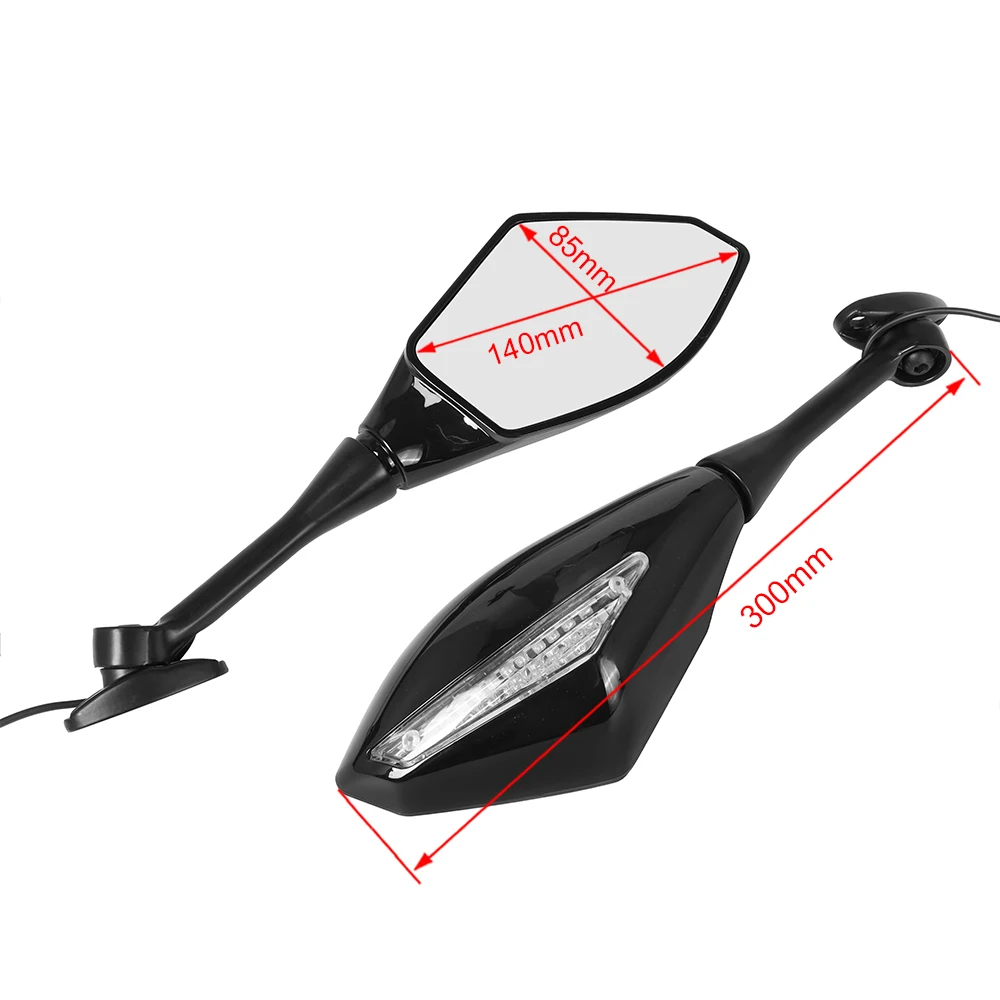 Motorcycle LED Turn Signals Rearview Sport Bike Mirrors for For Honda CBR 600 900 1000 RR CBR300R CBR500R CBR250R