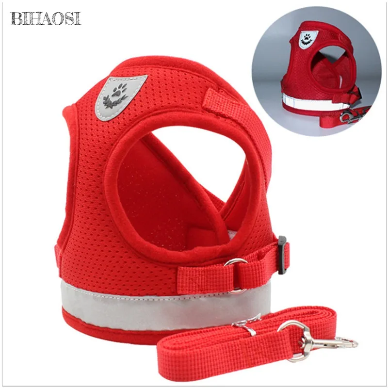 Dog Soft vest leash Adjustable Harness Pet Large Dog Walk Out Harness Vest Collar Hand Strap for Small Medium Large Dogs collar