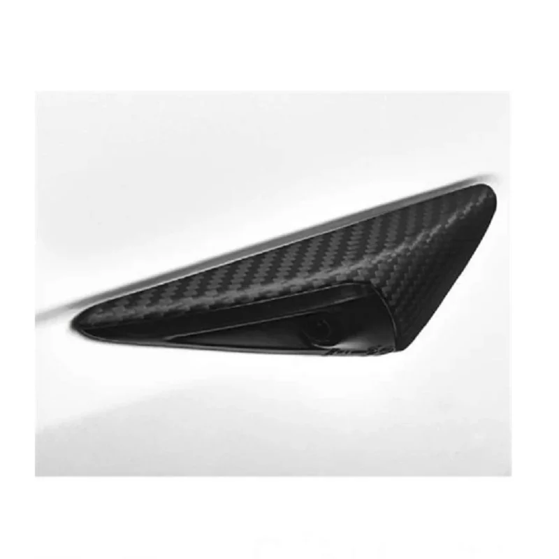 Carbon Fiber Grained Car Side Fender cover Decoration Trims Accessories for Tesla Model 3 S X 2017-2020