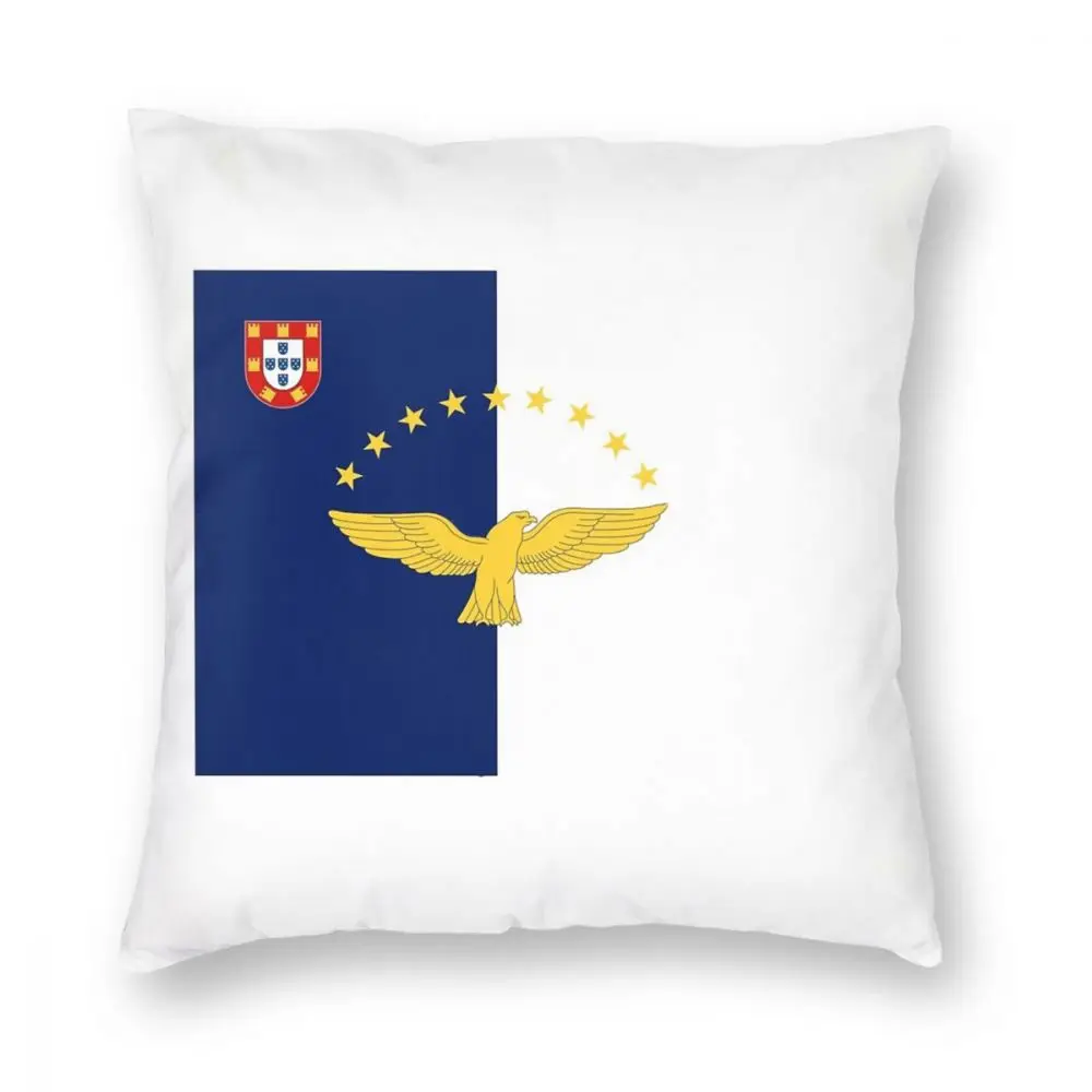 Portugal Azores Flag Square Pillow Case Polyester Cushions for Sofa Customized Cushion Covers