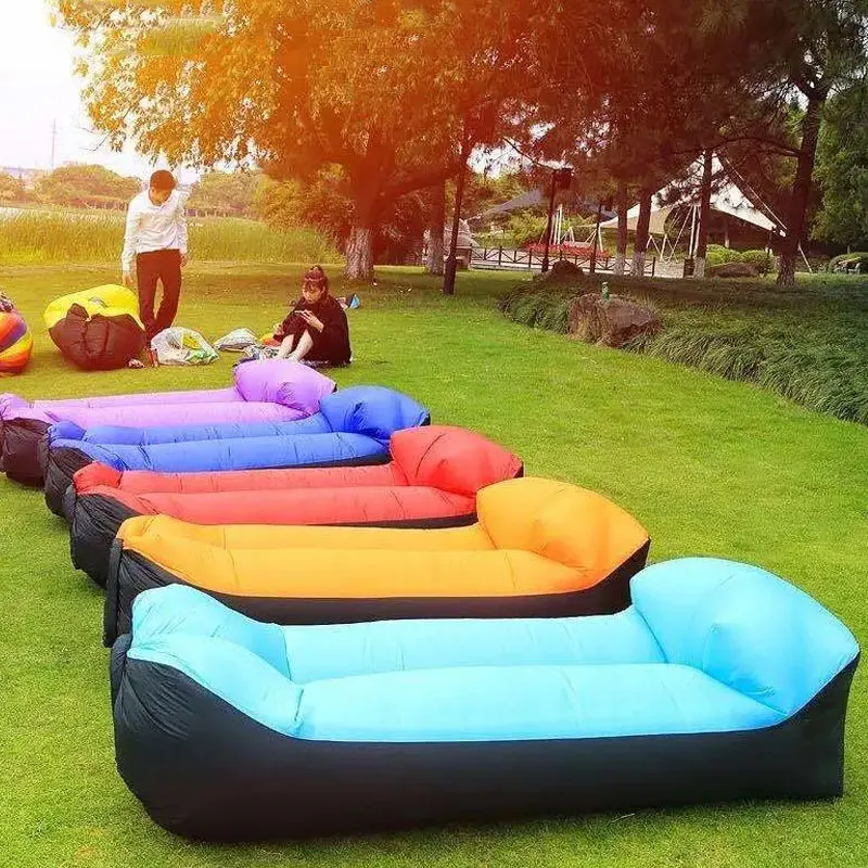 Fast Inflatable Beach Lounge Chair Camping Sleeping Bag Lazy Bag Fast Folding, Outdoor Camping Furniture Ultraligh Beach Parties