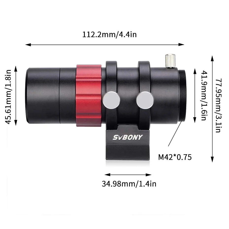 SVBONY SV165 30mm f/4 Compact Ultra-Mini Guide Scope for SV305 ZWO Auto Guiding Cameras