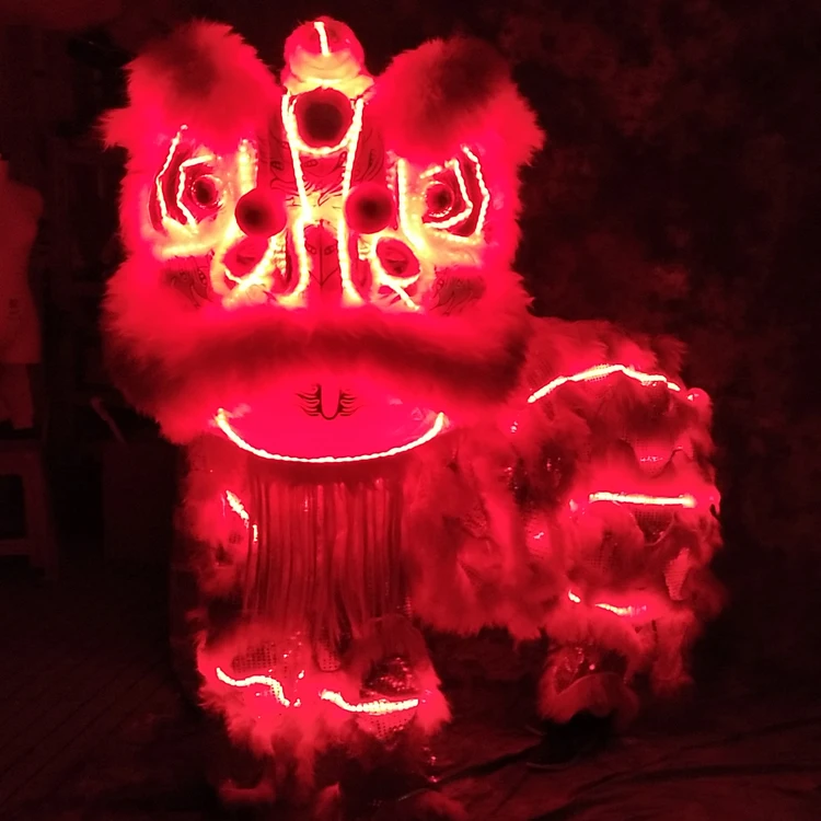 

Free Shipping LED luminous lion dance dragon event festival celebration spring festival new year opening stage show wear costume