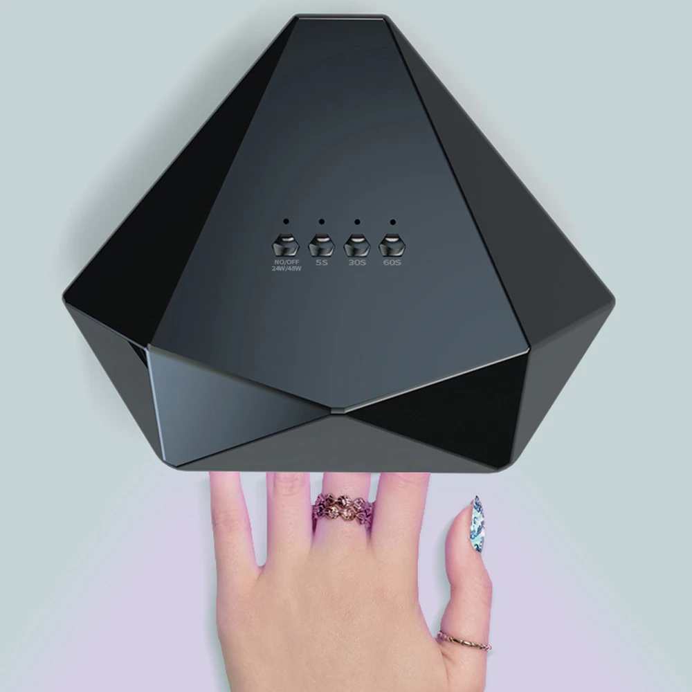 LED Gel Polish Curing Lamp UV Nageldroger Diamantvorm Curing Lamp Machine voor UV Gel Nagellak 48W