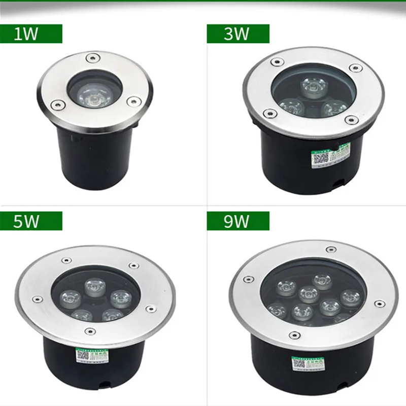 LED Outdoor Waterproof Buried Light Outdoor Courtyard Public Garden Ground 304 Stainless Steel Embedded Ground Shot Light