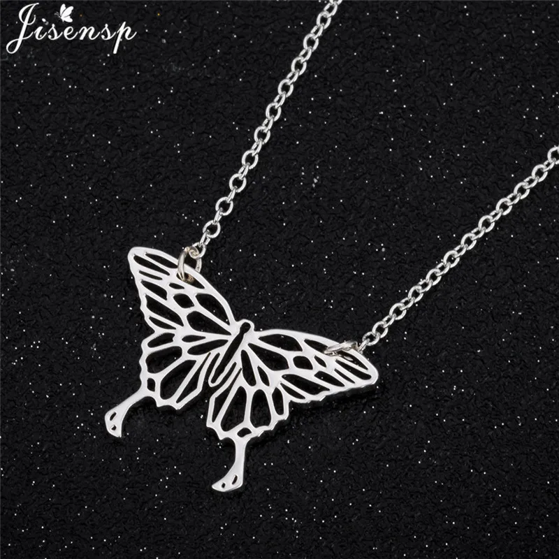 Cartoon Animal Choker Necklaces Stainless Steel Butterfly Rabbit Chihuahua Dog Pendant Necklace for Women Collares Bijoux Femme image 6