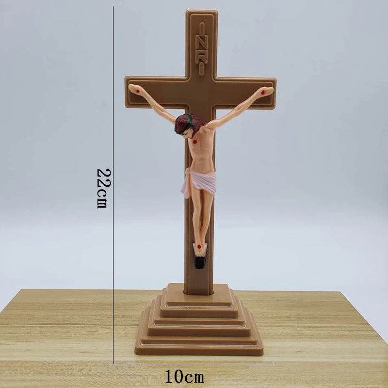 Luminous Church Crucifix Figurines Jesus Christ On The Stand Cross Wall Crosses Antique Home Chapel Decoration Wall