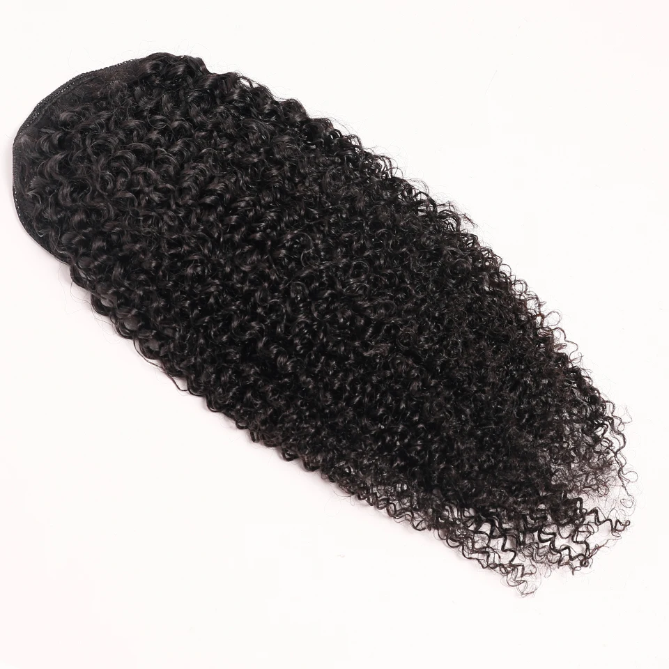 Yepei Hair-Kinky Curly Proximity Wstring Ponytail, Cheveux humains brésiliens, Afro Kinky Curly, réinitialisation In Extensions pour femmes noires, Remy Hair