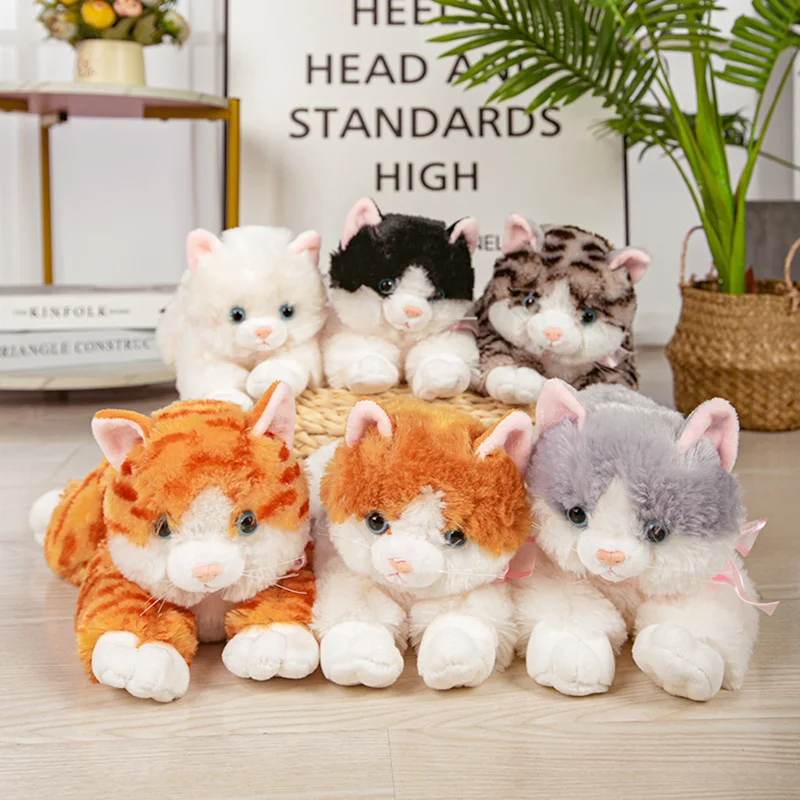 Cute Simulation Stuffed Plush Soft Cat Toys Electric Cute Plush Cat Pets Meow Meow Dolls Interactive Gift Deco House