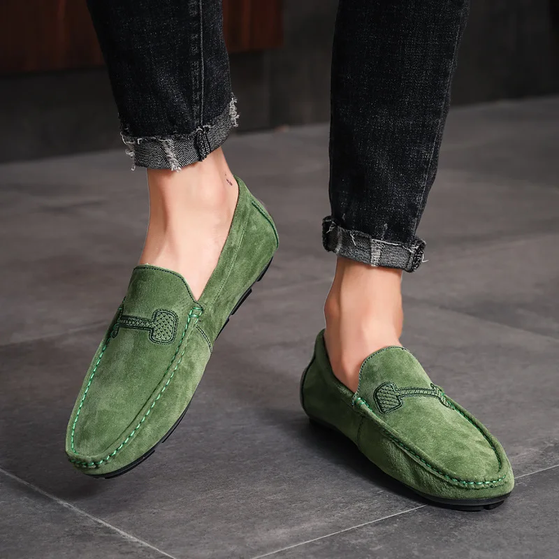 

Luxury New Men Leathers Casual Shoes Fashion Loafers Spring Autumn 2022 Low Cut Male Slip-on Shoes Men Breathable Plus Size 48