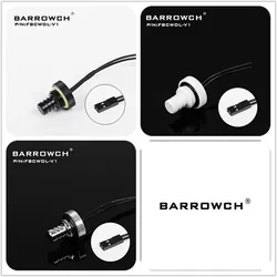 Barrowch PC Water Cooling Fittings Temperature Thermometer Sensor Stop Fitting Plug for Water Cooler Building FBCWDL-V1
