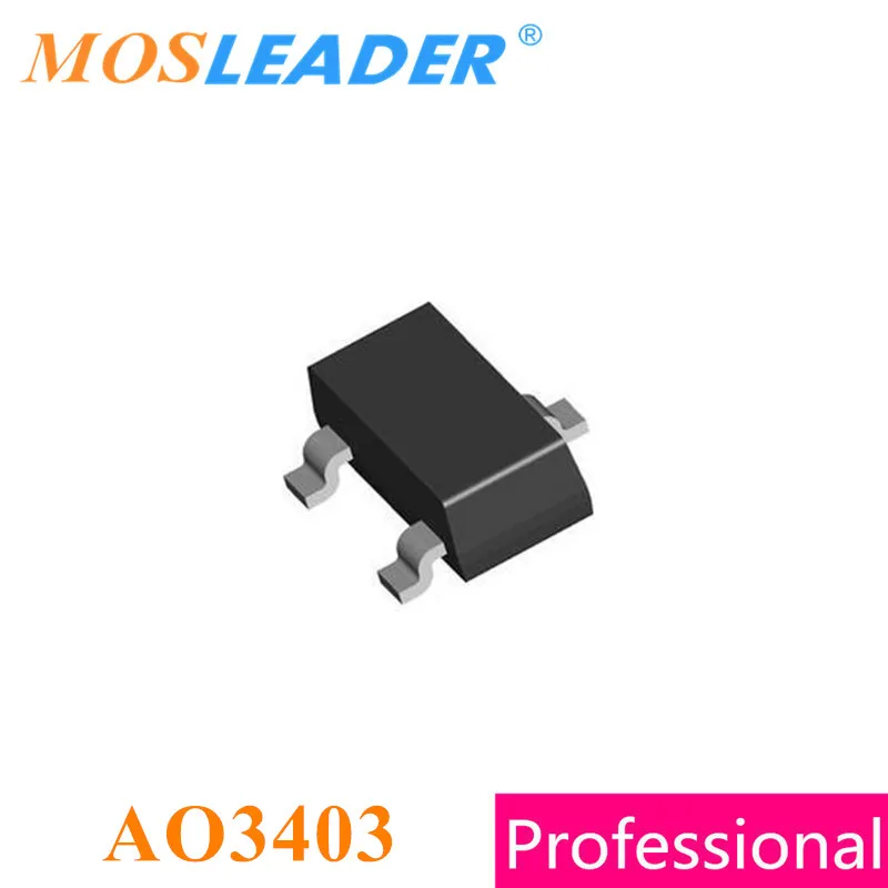 

Mosleader AO3403 SOT23 3000 шт. P-Channel 20V 30V 2.6A, сделано в Китае, высокое качество