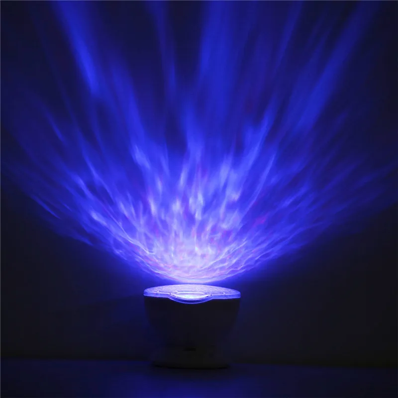 7Colors LED Night Light Starry Sky Remote Control Ocean Wave Projector with Mini Music Novelty baby lamp night lamp for kids