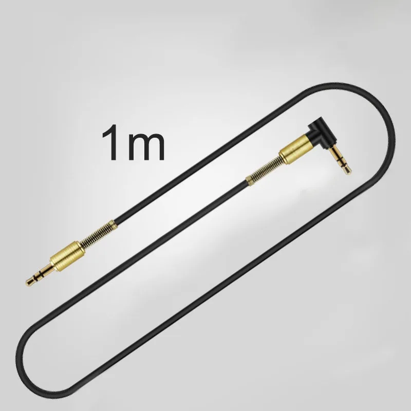 Aux Cable 3.5mm Jack Audio Cable Male 90 Degree Right Angle 3.5 AUX Cord for Car Headphones Xiaomi Beats Speaker MP4 AUX Cord