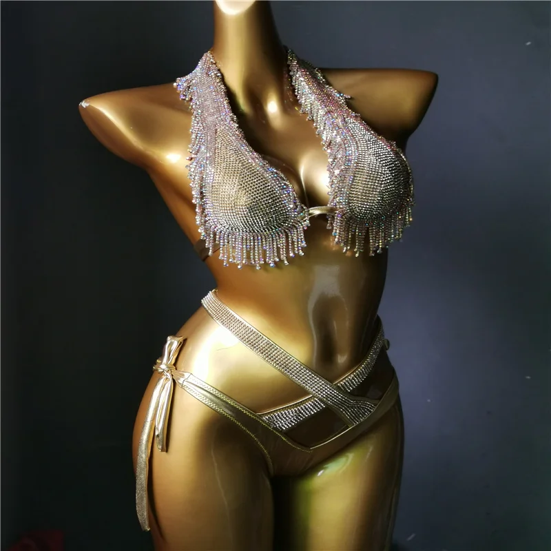 2021 venus wakacje diament bikini zestaw w nowym stylu sexy kobiety stroje kąpielowe kostium kąpielowy bling kamienie bikini