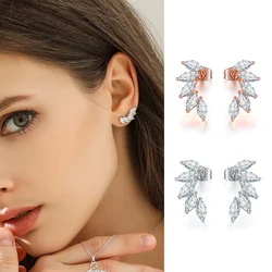 ZHOUYANG Earrings For Women 31 Hot Sale Korean Style Cubic Zirconia Rose Gold Color Young Girl Fashion Jewelry KC164