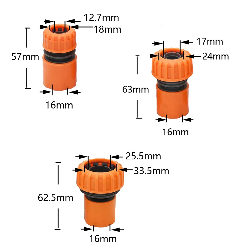 1/2 3/4 1 Inch Car Wash Hose Quick Connector Waterstop Connectors For Garden Lawn Irrigation Sprinklers Pipe Adapters 1 Pc