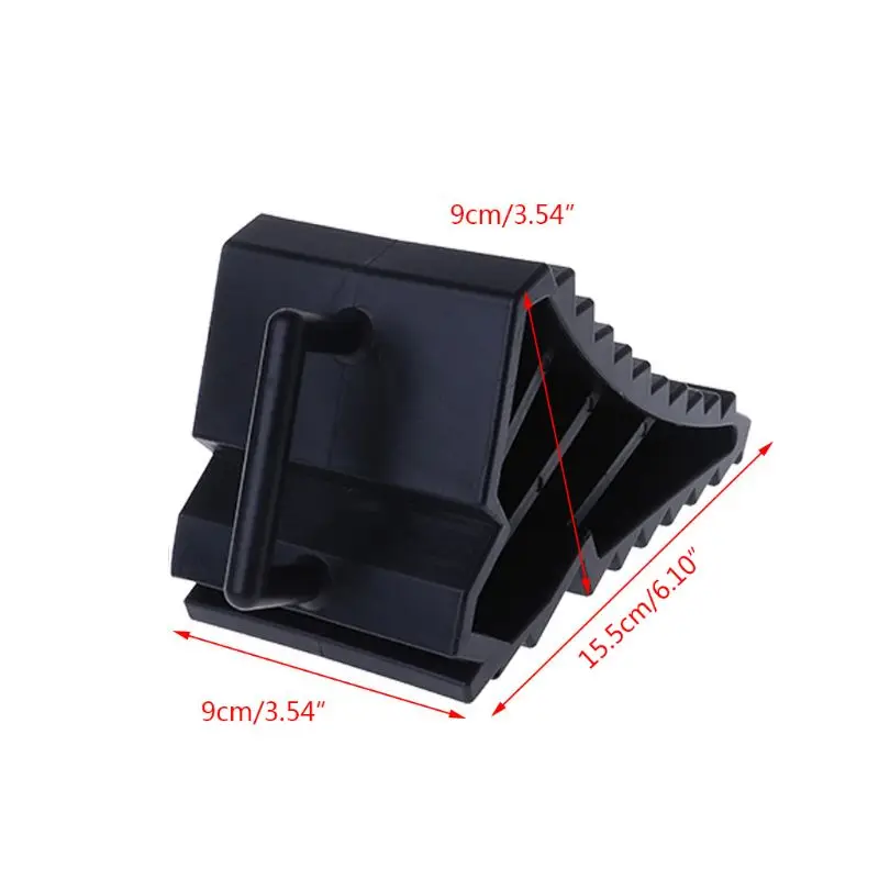 2 Pcs Antislip Vehicle Car Truck Wheel Tire Chock Stop Block Black