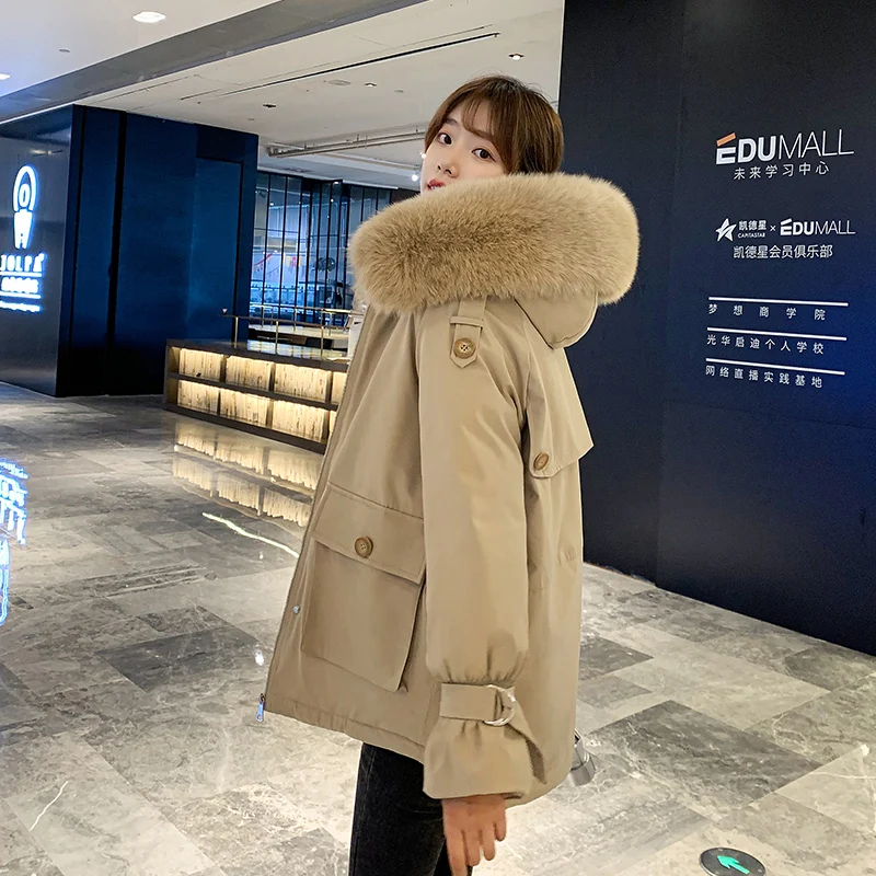 Thick Winter Down cotton Jacket Women Parka 2022 Mid-length Warm Outerwear Loose Cotton Coat Female Korean Slim Jacket